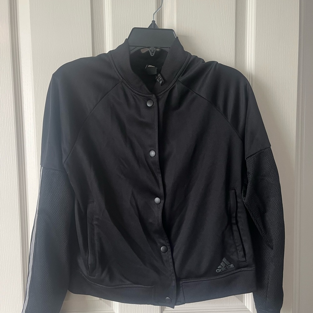 adidas women’s bomber style jacket sz Med